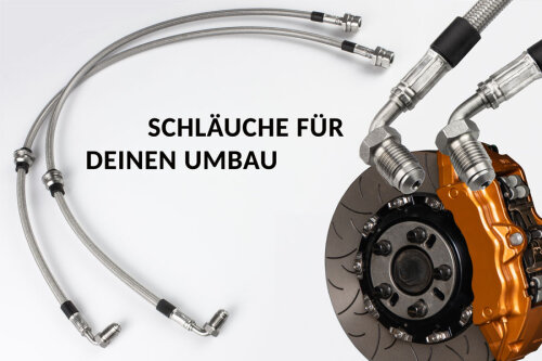 Stahlflex Bremsleitungen für VW Up e-Up 83PS (2013-) mit BREMSANLAGENUMBAU