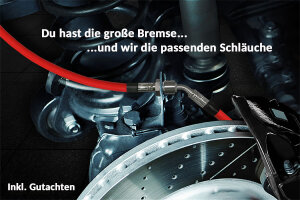 STAHLFLEX BREMSLEITUNGEN INKL. BREMSANLAGENUMBAU F&Uuml;R VW Passat (3C2) 2.0 FSI 200PS Stufenh. (2005-2010)