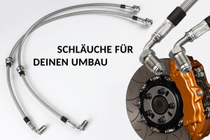 Stahlflex Bremsleitungen f&uuml;r VW T4 (70A) 2.5 115PS Kasten (1996-2003) mit BREMSANLAGENUMBAU