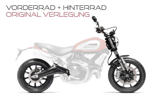 Stahlflex Bremsleitung für Benelli Tornado RS [mit Brembo Bremse] Vorne+Hinten (03-11) [TB]