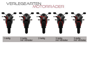 Stahlflex Bremsleitung f&uuml;r BMW RS900 Vorne+Hinten (73-76)