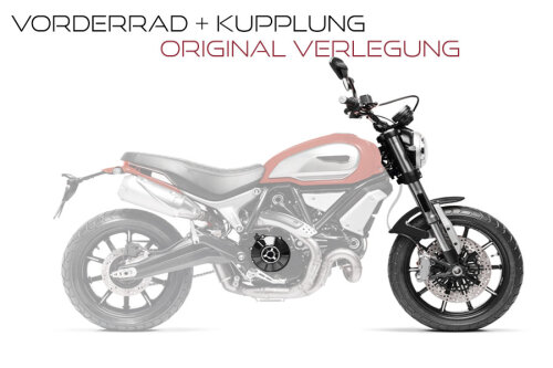 Stahlflex Bremsleitung für Ducati 1000 SS Paul Smart Replica Vorne+Kupplung (08-09) [V5]