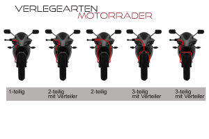 Stahlflex Bremsleitung f&uuml;r Ducati 1000DS Multistrada Vorne+Hinten+Kupplung (03-06) [A1]