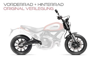 Stahlflex Bremsleitung f&uuml;r Ducati M400 Monster Vorne+Hinten (94-02) [WVCA]